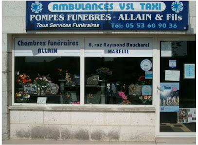 Ambulances Taxis Pompes Funèbre Allain Et Fils, Pompes Funèbres à Mareuil en Périgord