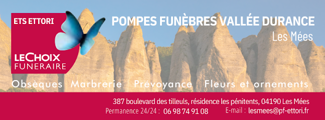 Pompes Funèbres Vallée Durance - Les Mées - Ets Ettori, Pompes Funèbres aux Mées